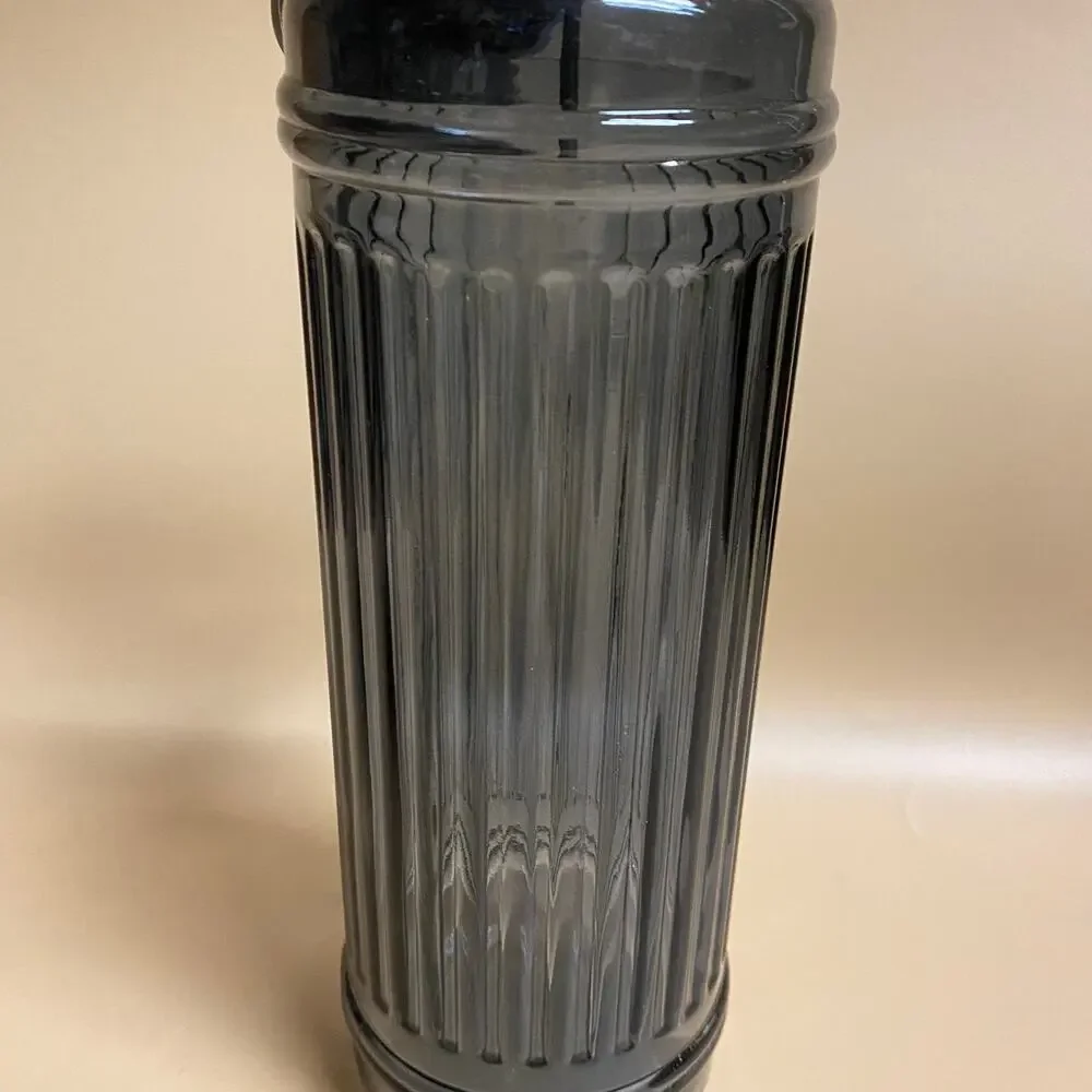 New Loft and Ladle Kitchen Gray Tinted Oil & Vinegar Bottle 26.4 oz 0.78 L NWT